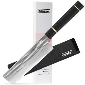 Qulajoy Chef Knife 8 Inch - Hand Forged Swedish Sandvik Steel Gyuto Cooking Knife - Professional Japanese Kitchen Knife - Classic Octagonal Handle